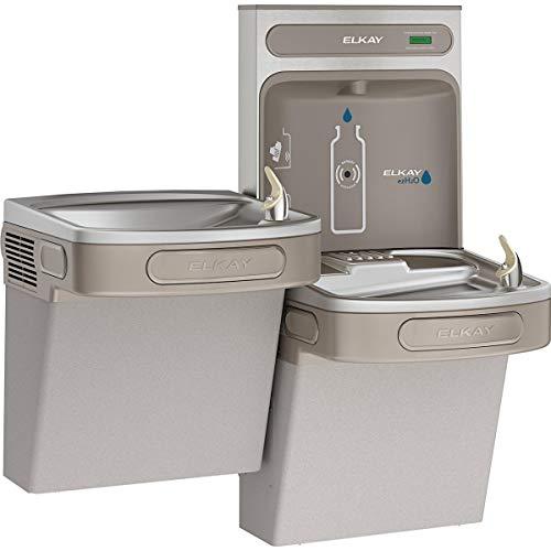 Elkay EZSTL8WSLK EZH2O Bottle Filling Station & Versatile Bi-Level ADA Cooler, Non-Filtered 8 GPH Light Gray