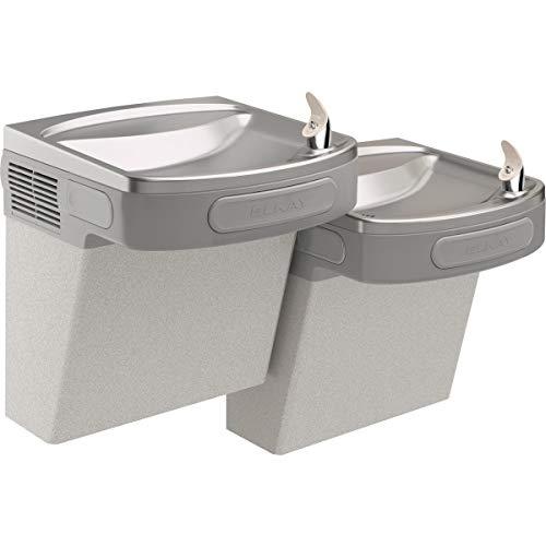 Elkay EZSTL8LC Wall Mount Bi-Level ADA Versatile Cooler, Non-Filtered, 8 GPH, Light Gray Granite