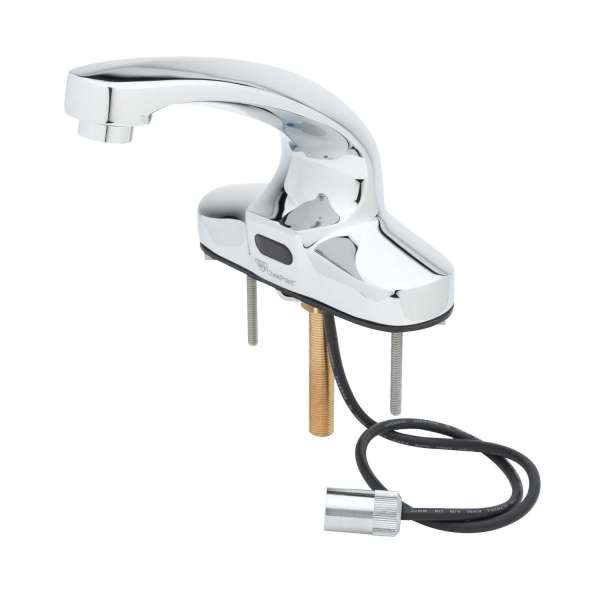 T&S EC-3103-VF05 | ChekPoint Electronic Faucet, Deck Mount, 4" Centerset, AC/DC Module, 0.5 GPM VR Outlet
