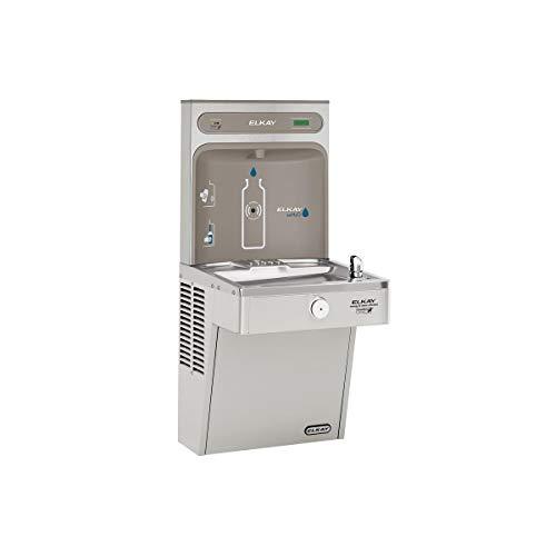 Elkay LVRCGRN8WSK EZH2O Bottle Filling Station and Single High Efficiency Vandal Resistant Cooler, Filtered 8 GPH, Stainless Steel