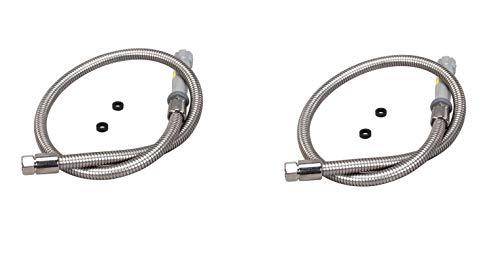 T&S BRASS B-0044-H 44" Flexible Stainless Steel Hose (Pack of 2)