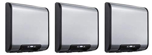 Bobrick 7128 TrimLineSeries 304 Stainless Steel ADA Surface-Mounted Automatic Hand Dryer, Satin Finish, 115V (Pack of 3)