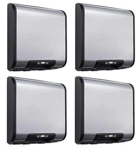 Bobrick 7128 TrimLineSeries 304 Stainless Steel ADA Surface-Mounted Automatic Hand Dryer, Satin Finish, 115V (Pack of 4)