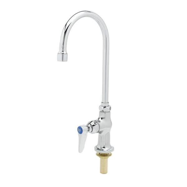 T&S B-0305 | Single Pantry Faucet, Deck Mount, Swivel/Rigid Gooseneck, Stream Regulator