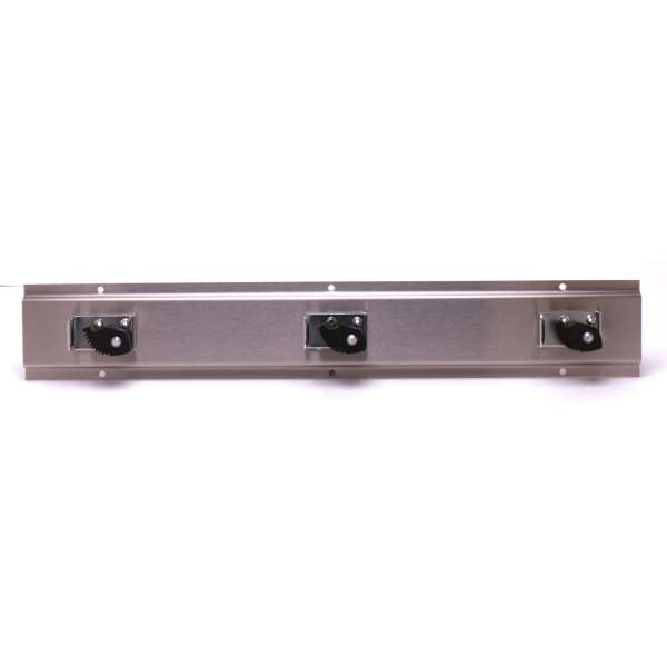 T&S B-0653 | Mop Hanger, Stainless Steel, Spring-Loaded Rubber Grips (3)