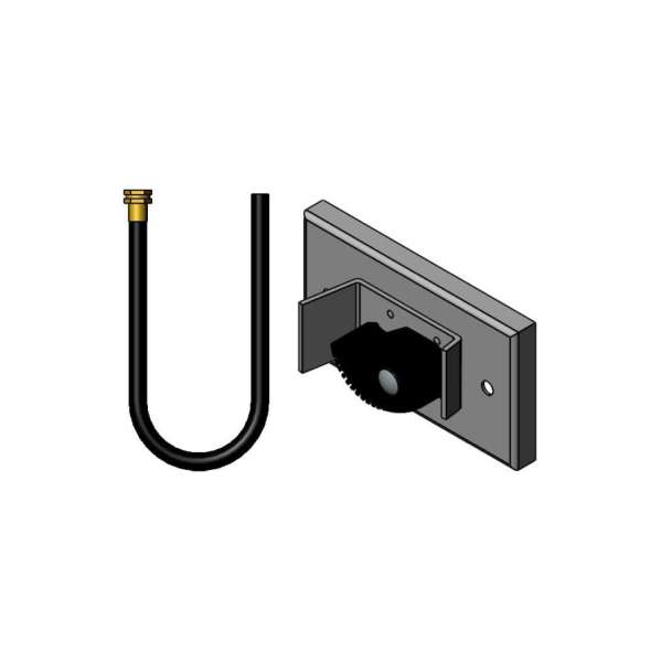 T&S B-0654 | Hose Hanger, Stainless Steel, Spring-Loaded Rubber Grip, 30" Hose w/ Garden Hose Inlet