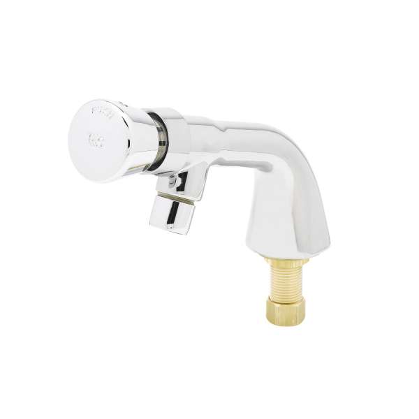 T&S B-0805 | Metering Faucet, Single Temperature, Push Button Cap, 1/2" NPT Male Shank