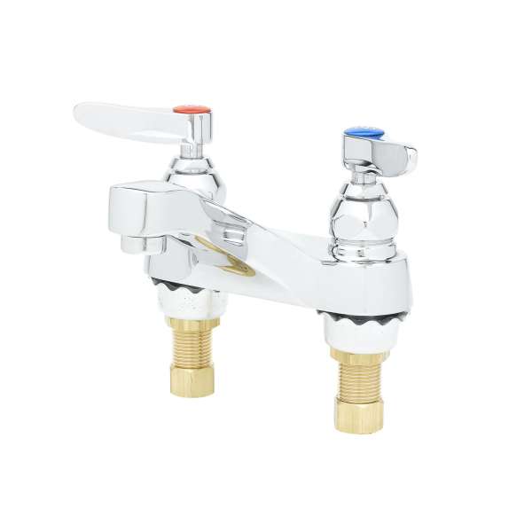 T&S B-0871 | Lavatory Faucet, Deck Mount, 4" Centers, Aerator, 1/2" NPSM Male Shanks