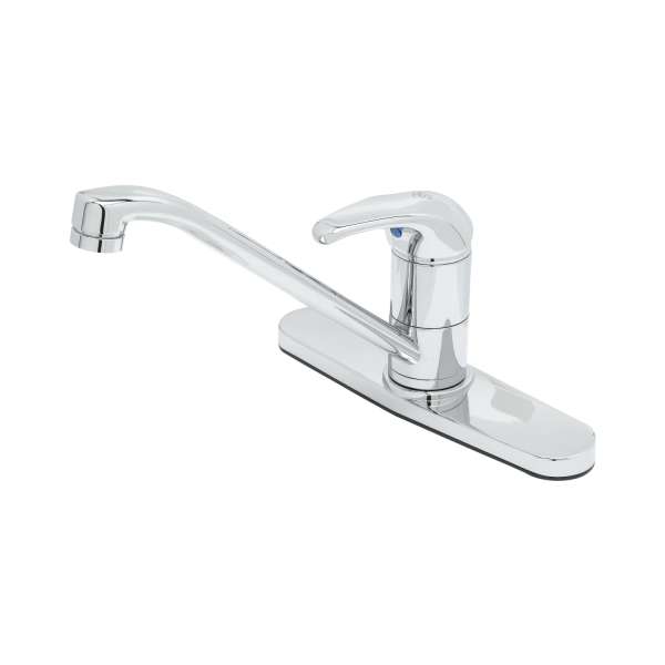 T&S B-2731 | Single Lever Faucet, 9" Spout, Swivel Base, Flex Supplies, 10" Deckplate