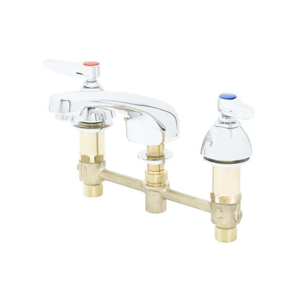 T&S B-2990 | Lavatory Faucet, Concealed Body, 8" Centers, Cast Basin Spout, Lever Handles
