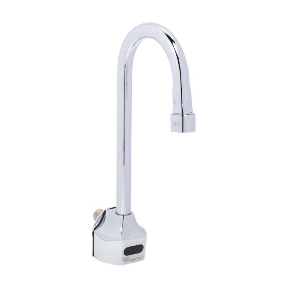 T&S EC-3101-VF05 | ChekPoint Electronic Faucet, Wall Mount, Gooseneck, AC/DC Module, 0.5 GPM VR Outlet