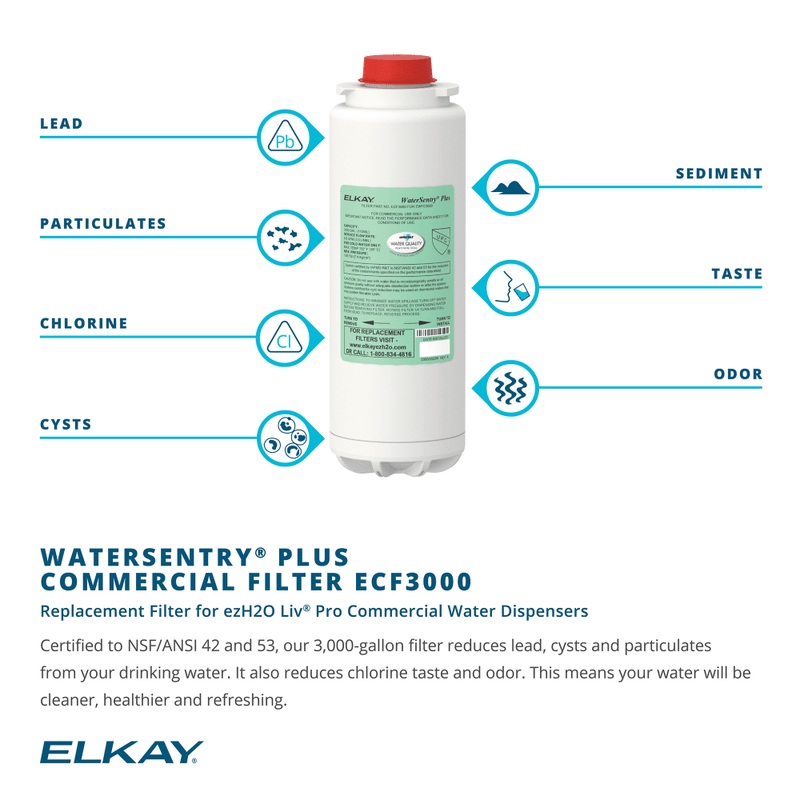 ECF3000 - Elkay WaterSentry Plus Commercial Water Dispenser Replacement Filter