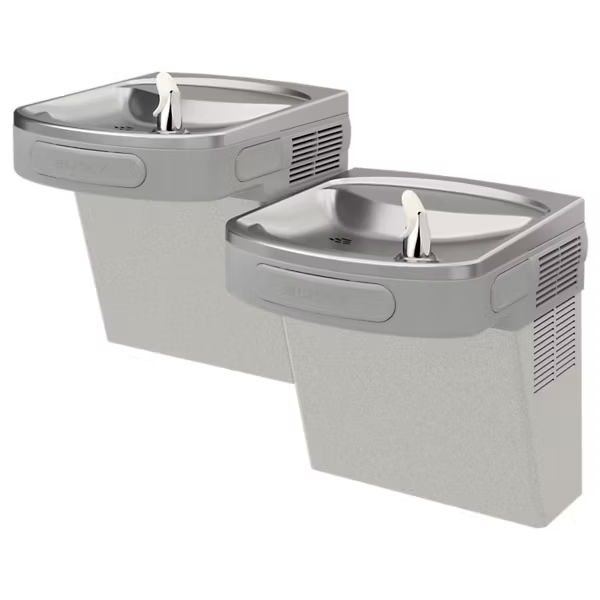 Elkay EZSTL8LC Wall Mount Bi-Level ADA Versatile Cooler, Non-Filtered, 8 GPH, Light Gray Granite