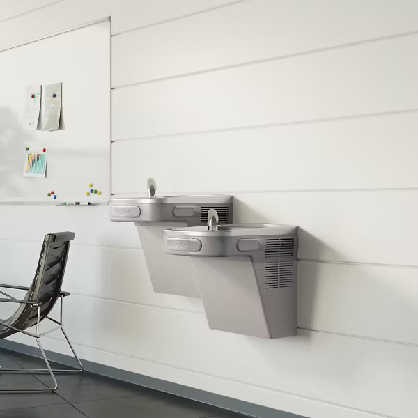 Elkay EZSTL8LC Wall Mount Bi-Level ADA Versatile Cooler, Non-Filtered, 8 GPH, Light Gray Granite