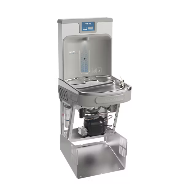 Elkay LZS8WSLP | Enhanced EZH2O Bottle Filling Station & Single ADA Cooler, Filtered 8 GPH Light Gray