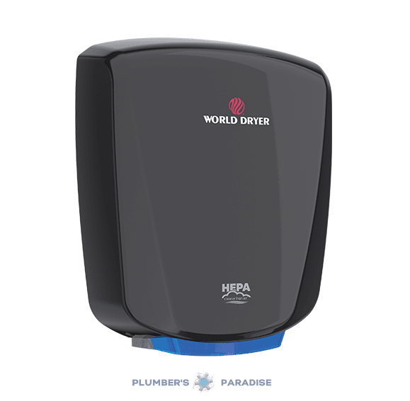 World Dryer (Q-162A2) | HEPA-Filtered VERDEdri Hand Dryer, Automatic, Aluminum Black