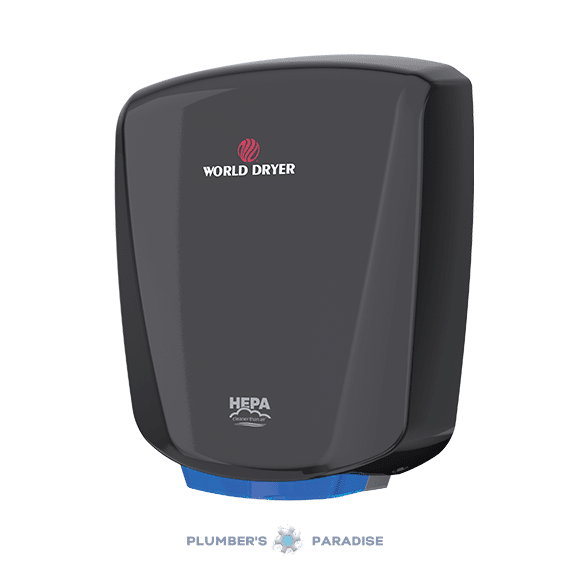 World Dryer (Q-162A2) | HEPA-Filtered VERDEdri Hand Dryer, Automatic, Aluminum Black