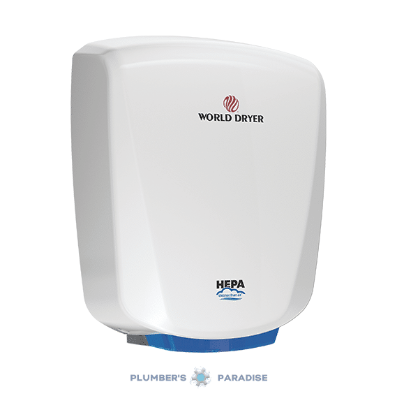 World Dryer (Q-974A2) | HEPA-Filtered VERDEdri Hand Dryer, Automatic, Aluminum White