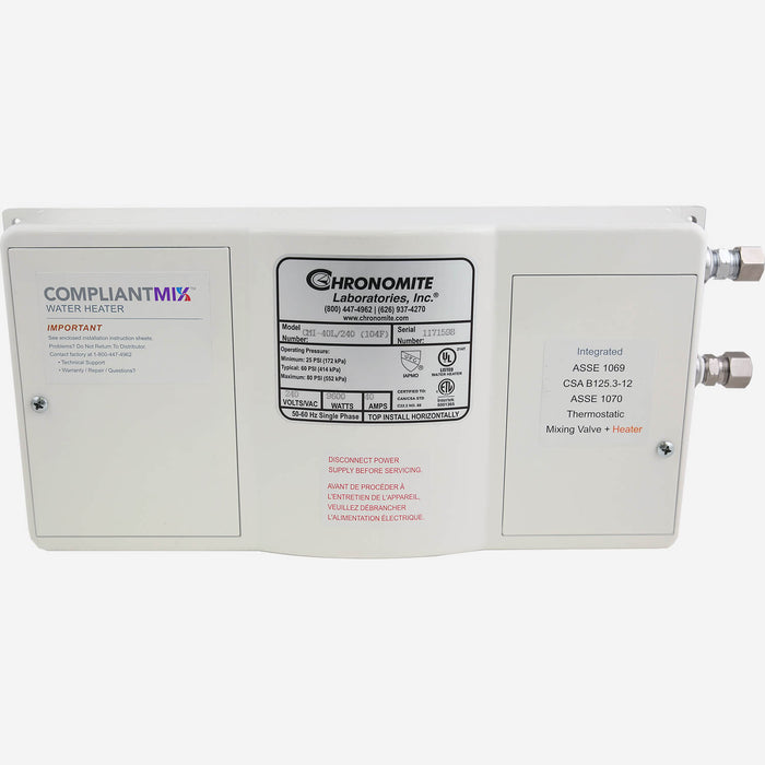 Chronomite CMI-15L/208 | Instant-Flow® CompliantMix® Thermostatic Tankless Water Heater with Integral Mixing Valve