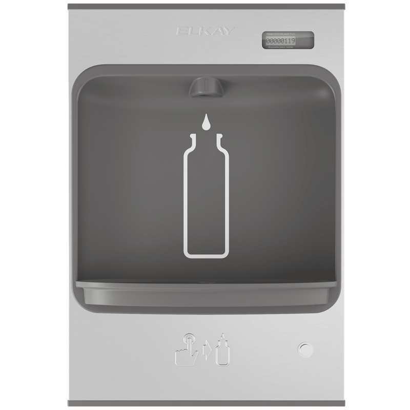 Elkay (EMASMB) | ezH2O Mechanical Bottle Filling Station Surface Mount, Battery Powered Non-Filtered Non-Refrigerated Stainless