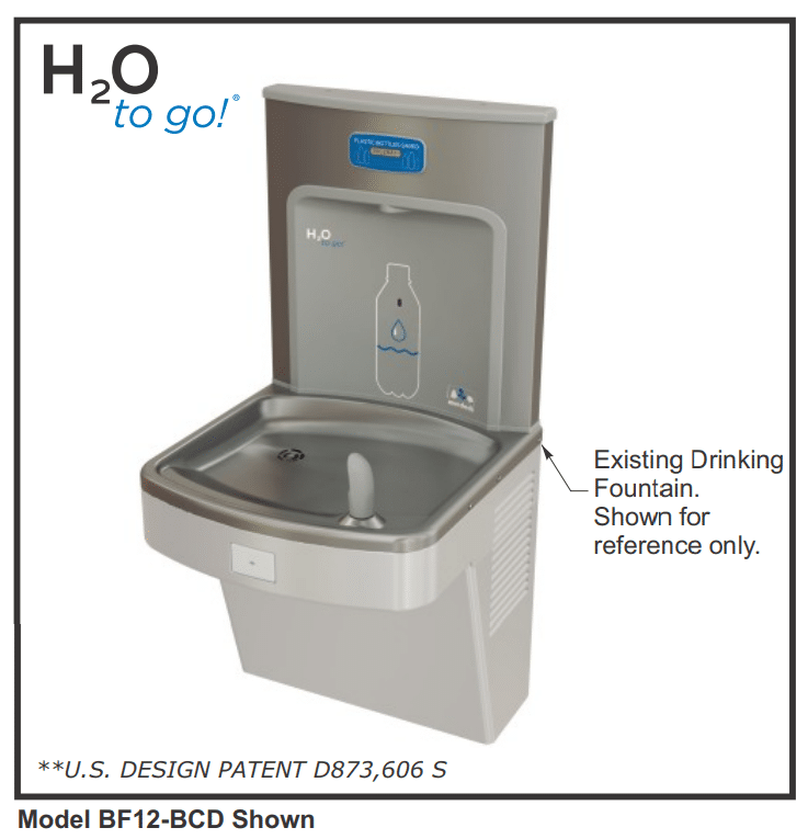 Murdock (BF12-BCD) | Deck-Mounted Touchless Water Bottle Filling Station, ADA, Stainless Steel