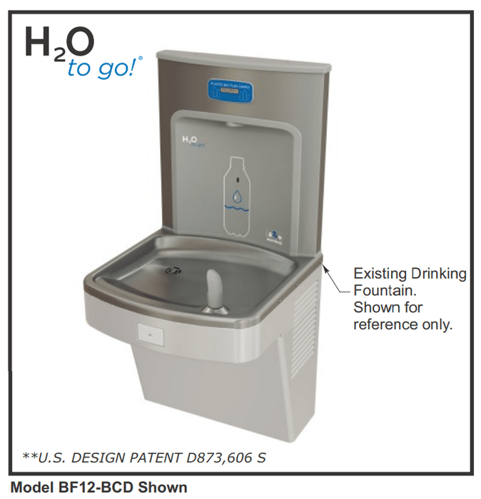 Murdock (BF12-BCD) | Deck-Mounted Touchless Water Bottle Filling Station, ADA, Stainless Steel