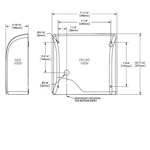 World Dryer (L-973A) | SLIMdri Hand Dryer, Automatic, Brushed Stainless Steel