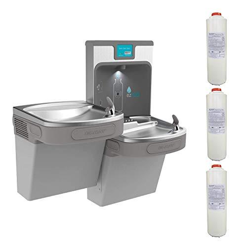 Elkay EZH20 Bottle Filling Station & Fountain + Replacement Filter (3 Pack)