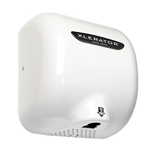 Excel Dryer XL-W-ECO Hand Dryer XLERATOR Automatic, Surface-Mounted, Cast Cover, White Epoxy Paint, 110-120V Standard Nozzle