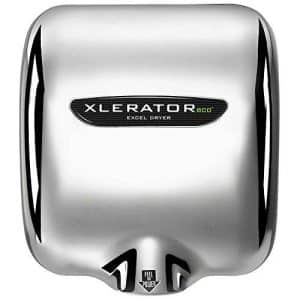Excel Dryer XL-C-ECO-1.1N Hand Dryer XLERATOR XL-C-ECO Automatic, Surface-Mounted, Cast Cover, Chrome Plated, 110-120V with Noise Reduction Nozzle